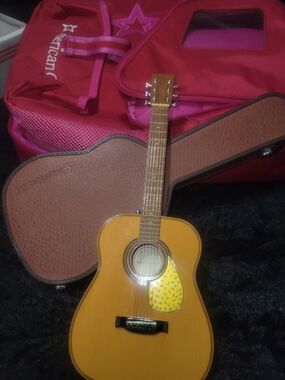 American Girl Doll Acoustic Guitar And Case